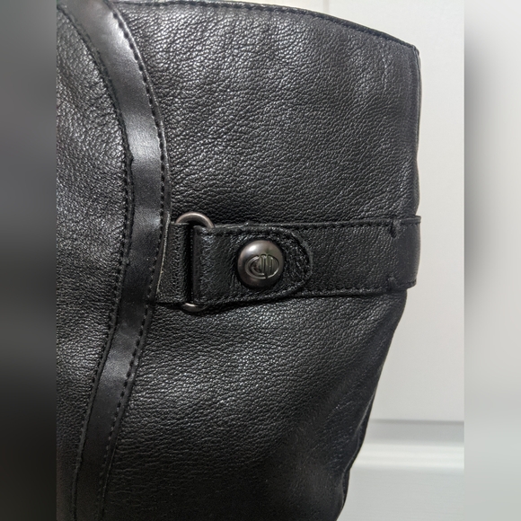 #33.Cirka Joan David Leather Wedge Tall Boots: Size: 9 1/2M. READ - Picture 5 of 17